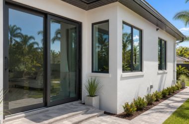 Impact-resistant windows installed on a Florida home
